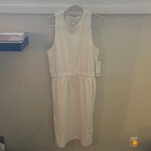 NWT Athleta White  Seasoft Midi Dress - L